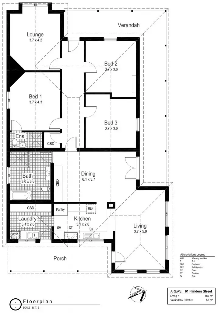 Floorplan of Homely house listing, 61 Flinders Street, Turvey Park NSW 2650