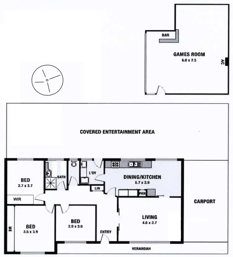 Floorplan of Homely house listing, 5 Shropshire Avenue, Hillcrest SA 5086