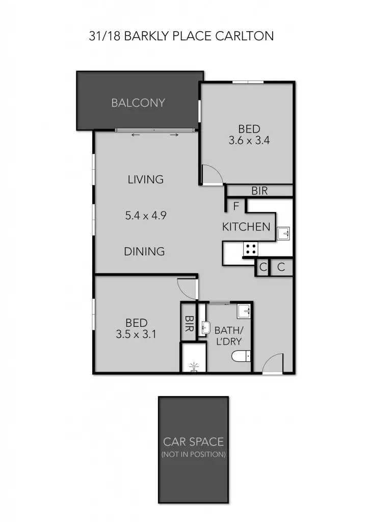 Floorplan of Homely unit listing, 31/18 Barkly Place, Carlton VIC 3053