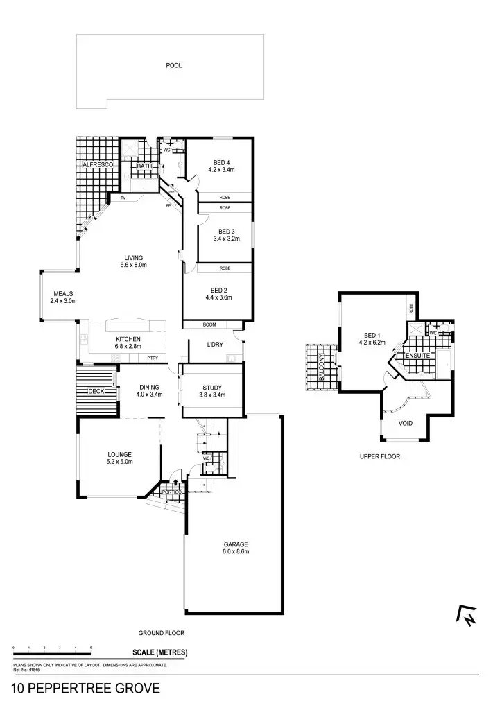 Floorplan of Homely house listing, 10 Peppertree Grove, Bendigo VIC 3550