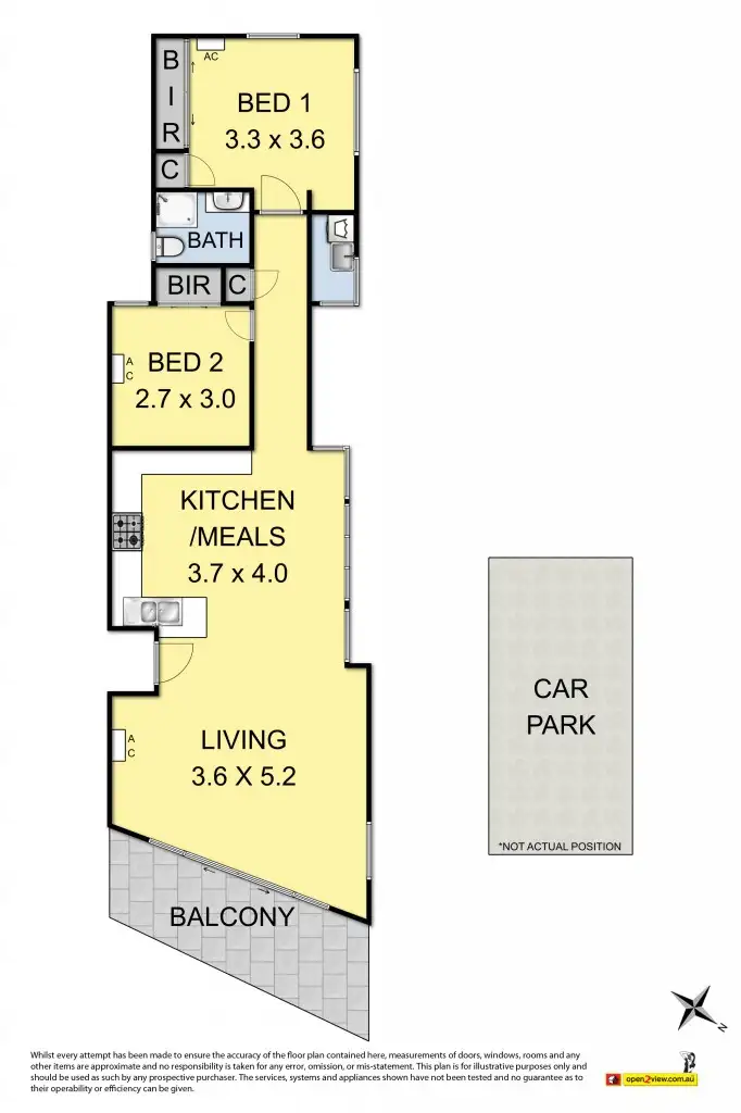 Floorplan of Homely unit listing, 2/28A Millers Road, Brooklyn VIC 3012