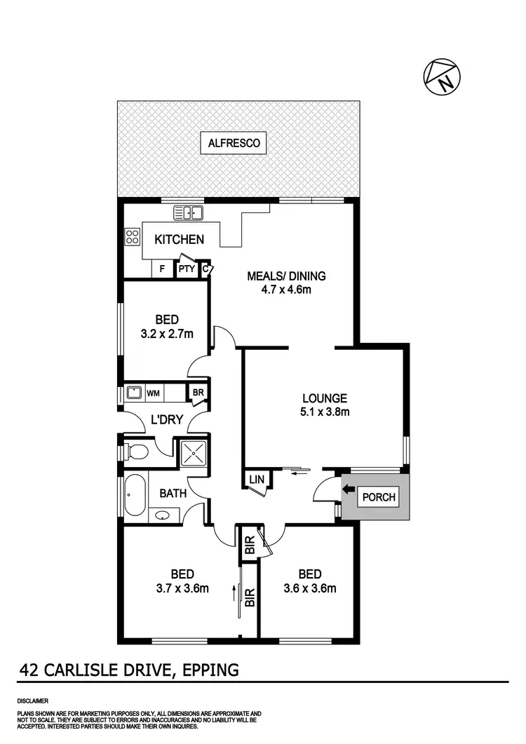 Floorplan of Homely house listing, 42 Carlisle Drive, Epping VIC 3076