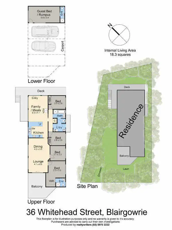 Floorplan of Homely house listing, 36 Whitehead Street, Blairgowrie VIC 3942