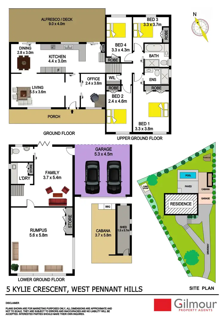Floorplan of Homely house listing, 5 Kylie Crescent, West Pennant Hills NSW 2125