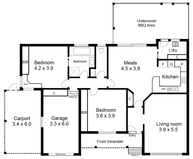 Floorplan of Homely unit listing, 1/1 Brooklyn Drive, Bourkelands NSW 2650