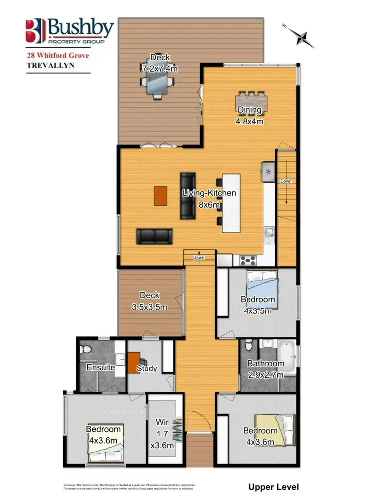 Floorplan of Homely house listing, 28 Whitford Grove, Trevallyn TAS 7250