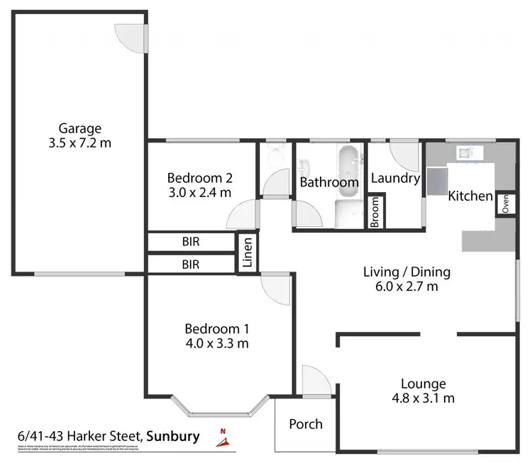 Floorplan of Homely unit listing, 6/41-43 Harker Street, Sunbury VIC 3429