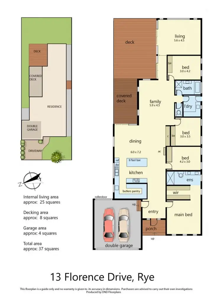 Floorplan of Homely house listing, 13 Florence Drive, Rye VIC 3941