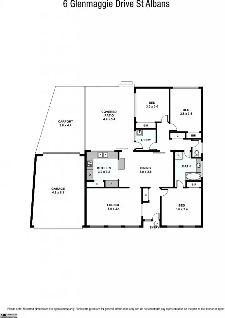 Floorplan of Homely house listing, 6 Glenmaggie Drive, St Albans VIC 3021