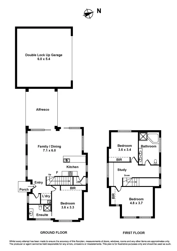 Floorplan of Homely townhouse listing, 2/13 David Street, Altona VIC 3018