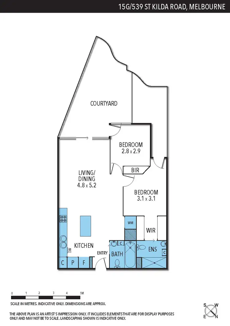 Floorplan of Homely apartment listing, 15G/539 St Kilda Road, Melbourne VIC 3004