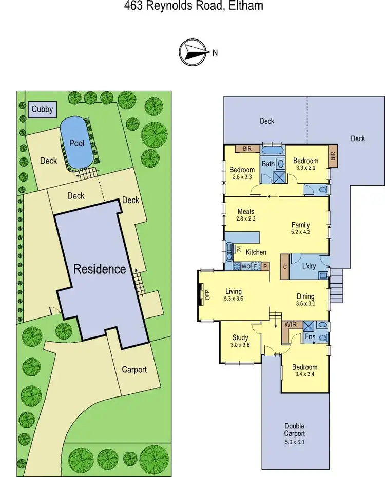 Floorplan of Homely house listing, 463 Reynolds Road, Eltham VIC 3095