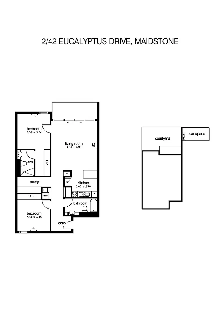 Floorplan of Homely apartment listing, 2/42 Eucalyptus Drive, Maidstone VIC 3012