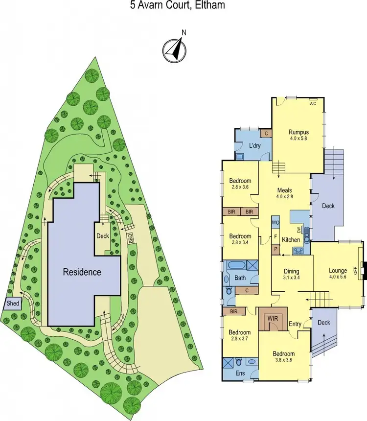 Floorplan of Homely house listing, 5 Avarn Court, Eltham VIC 3095