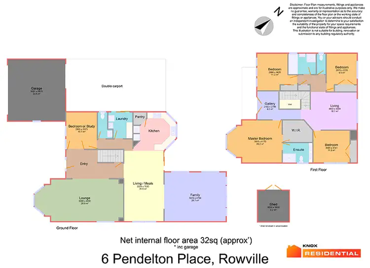 Floorplan of Homely house listing, 6 Pendleton Place, Lysterfield VIC 3156