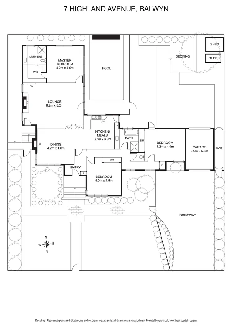 Floorplan of Homely house listing, 7 Highland Avenue, Balwyn VIC 3103