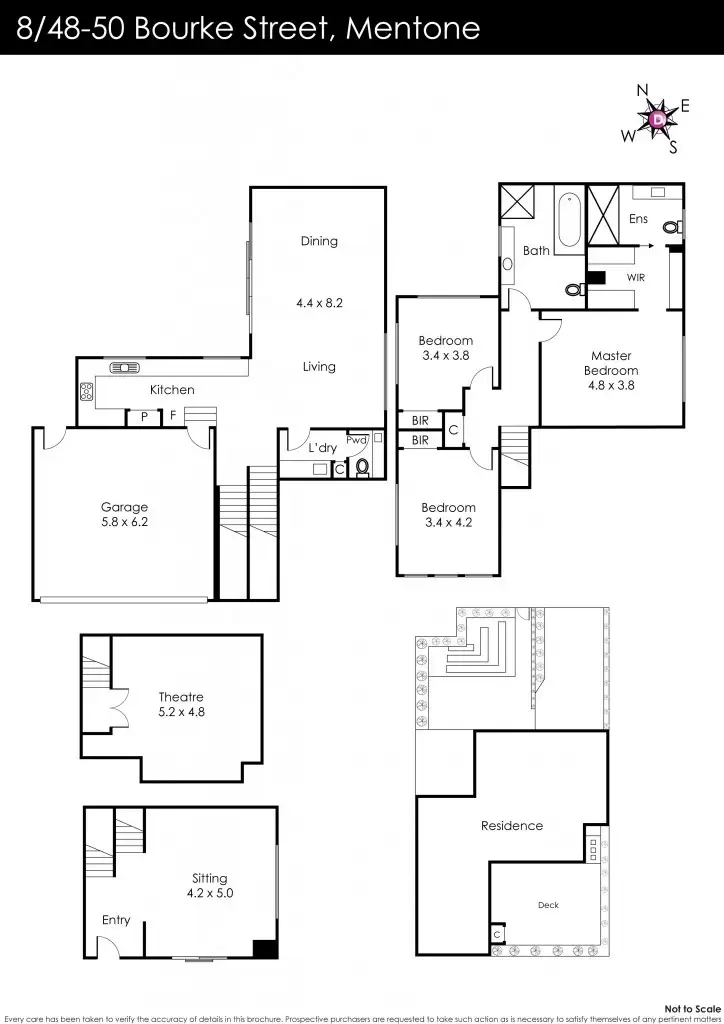 Floorplan of Homely townhouse listing, 8/48-50 Bourke Street, Mentone VIC 3194