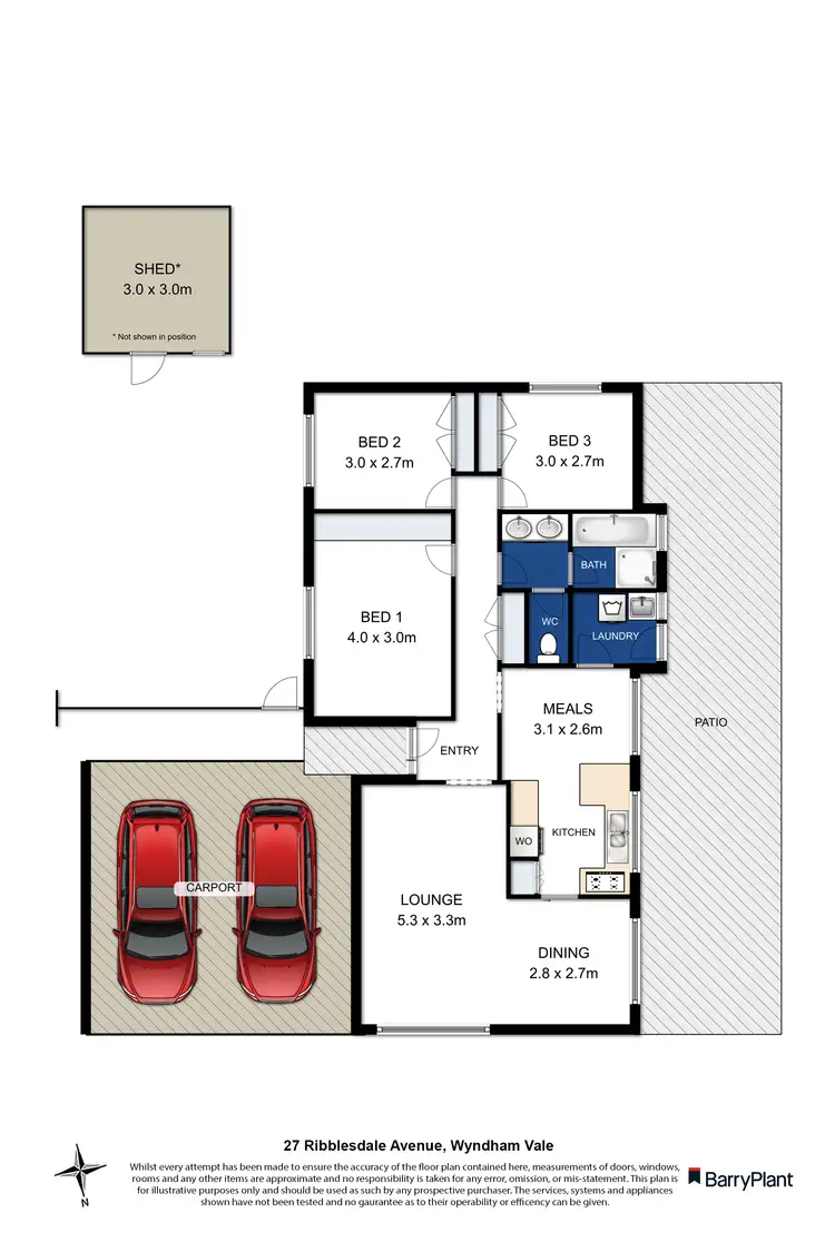 Floorplan of Homely house listing, 27 Ribblesdale Avenue, Wyndham Vale VIC 3024