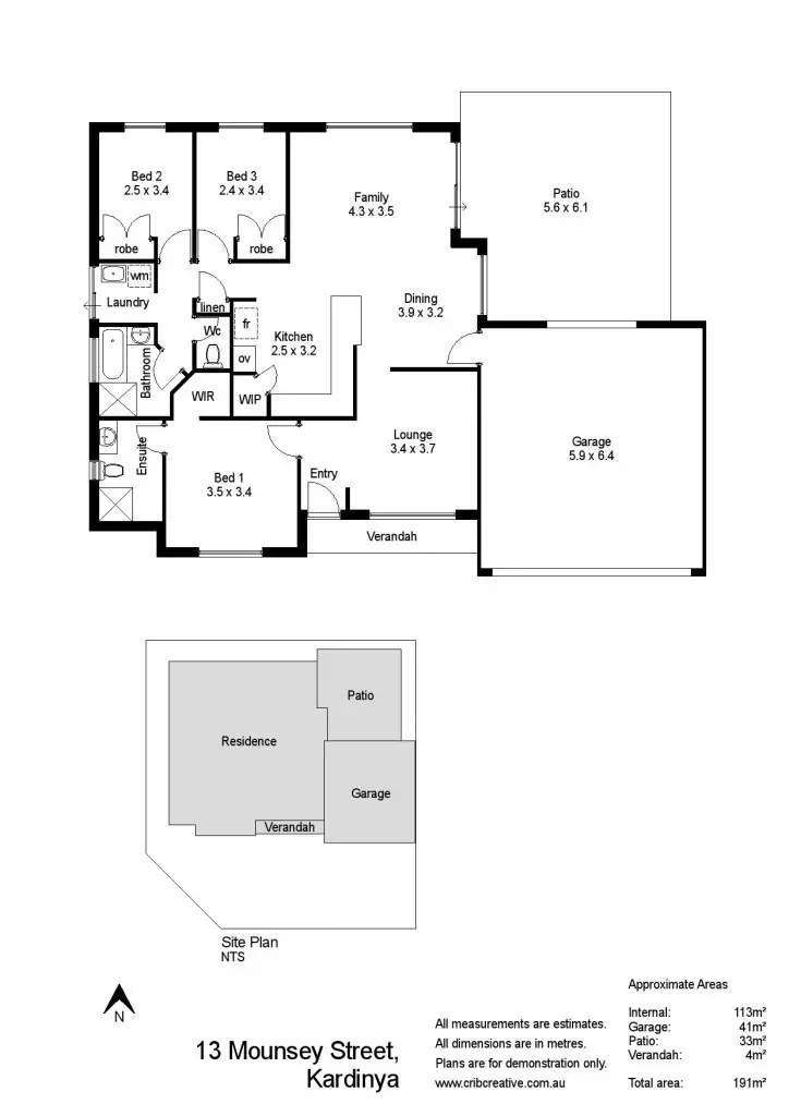 Floorplan of Homely house listing, 13 Mounsey Street, Kardinya WA 6163