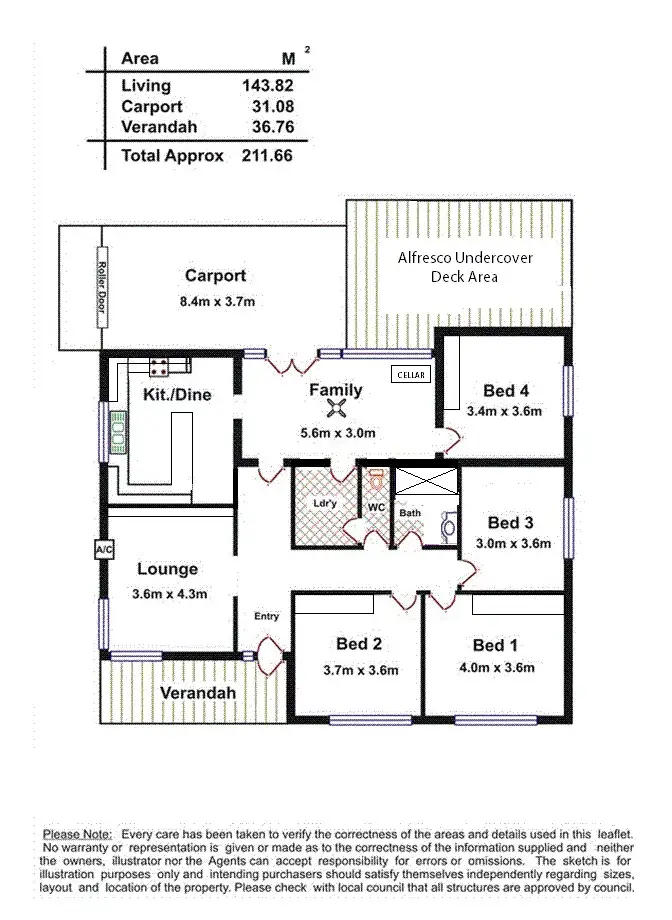 Floorplan of Homely house listing, 8 South Street, Hectorville SA 5073
