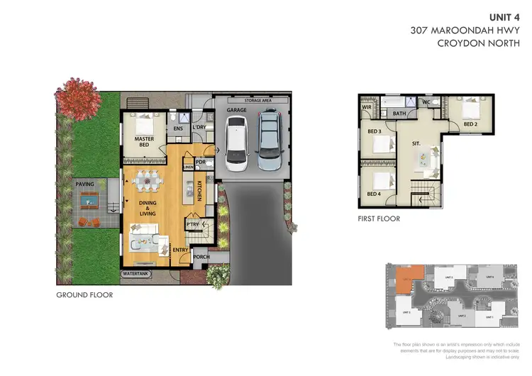 Floorplan of Homely townhouse listing, 4/307 Maroondah Highway, Croydon North VIC 3136