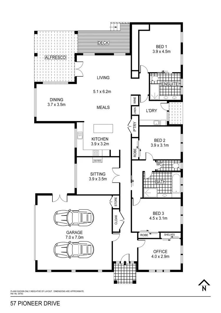 Floorplan of Homely house listing, 57 Pioneer Drive, Maiden Gully VIC 3551