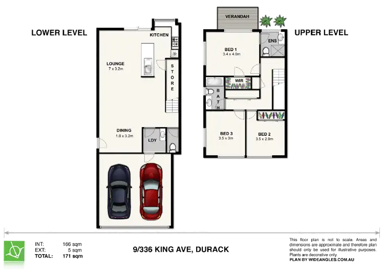 Floorplan of Homely townhouse listing, 9/336 King Avenue, Durack QLD 4077