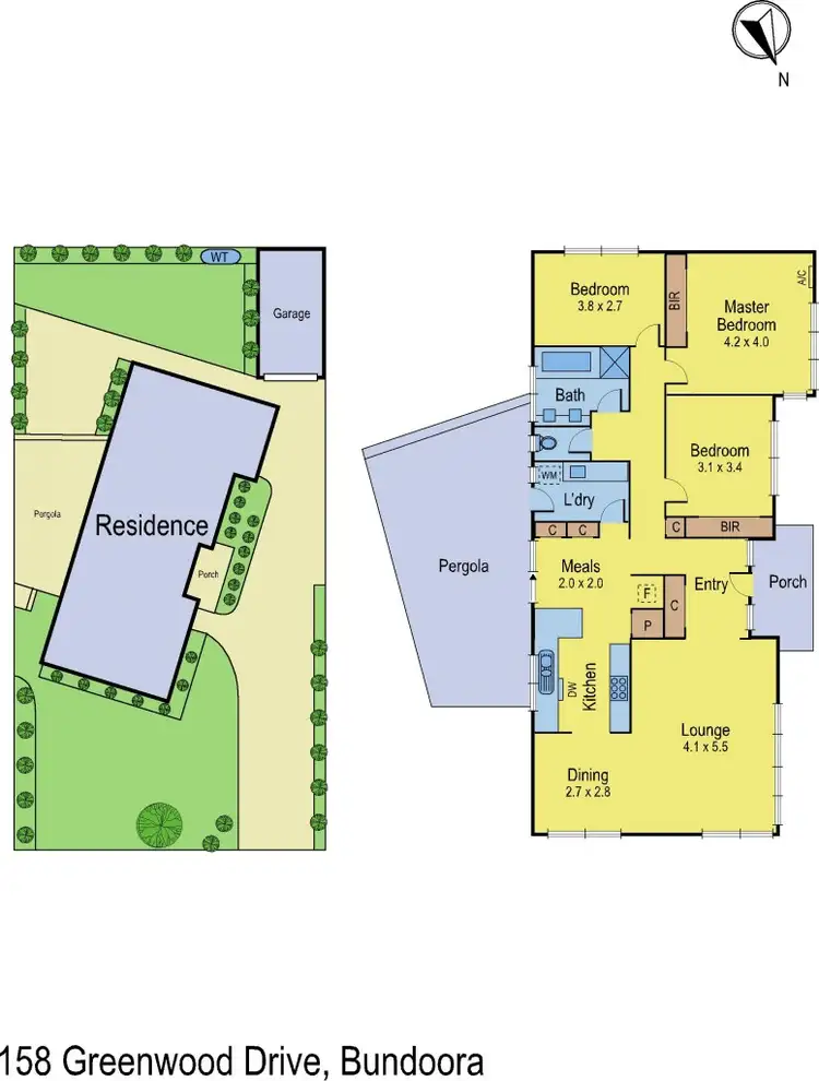 Floorplan of Homely house listing, 158 Greenwood Drive, Bundoora VIC 3083