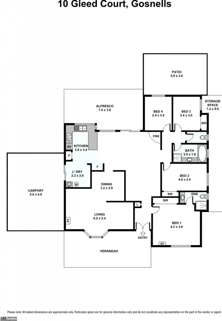 Floorplan of Homely house listing, 10 Gleed Court, Gosnells WA 6110