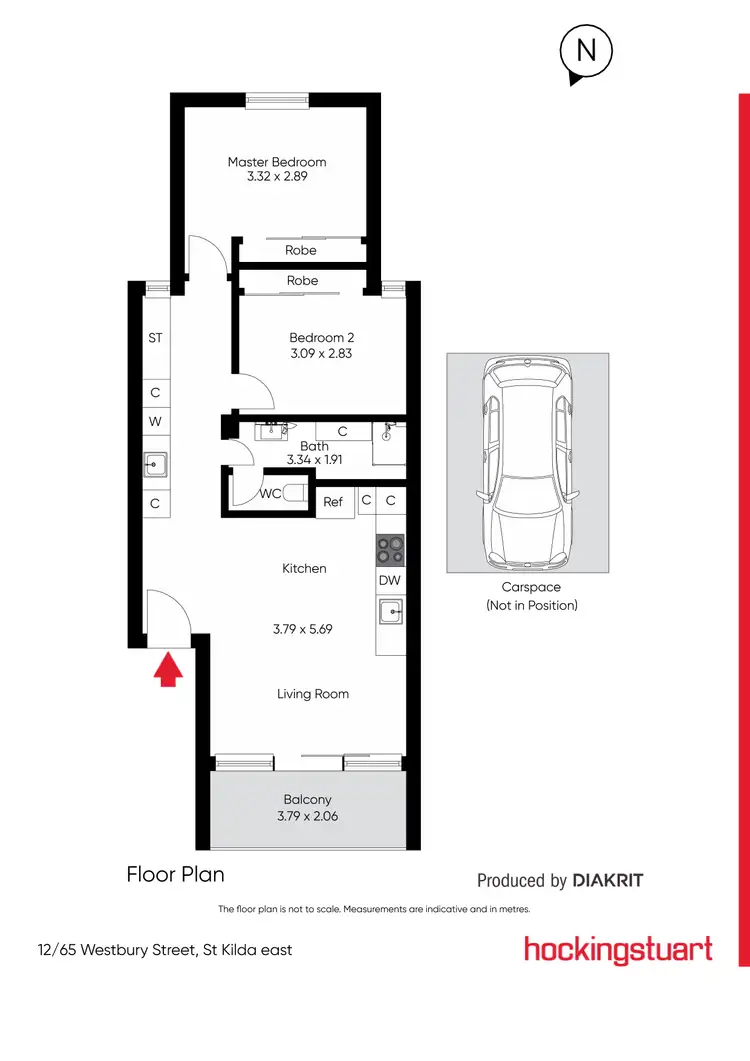 Floorplan of Homely apartment listing, 12/65 Westbury Street, St Kilda East VIC 3183
