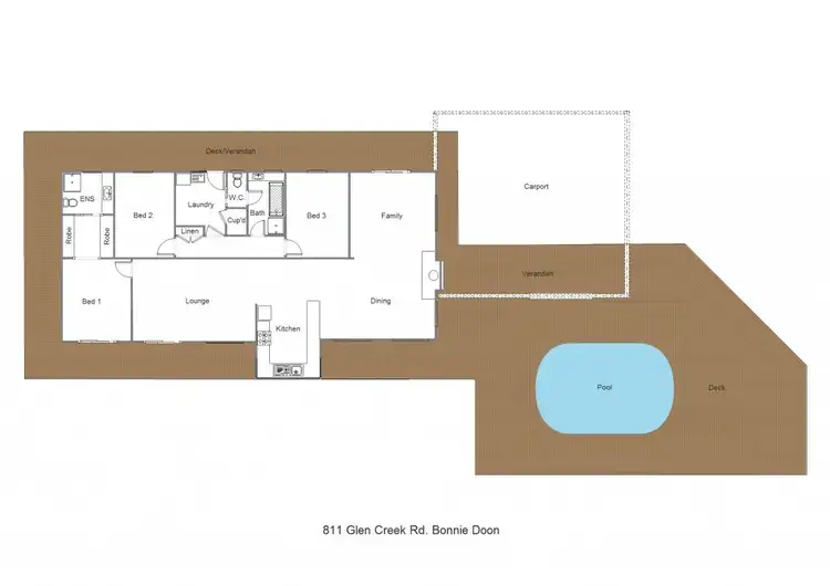 Floorplan of Homely rural property listing, 811 Glen Creek Road BARJARG, Mansfield VIC 3722