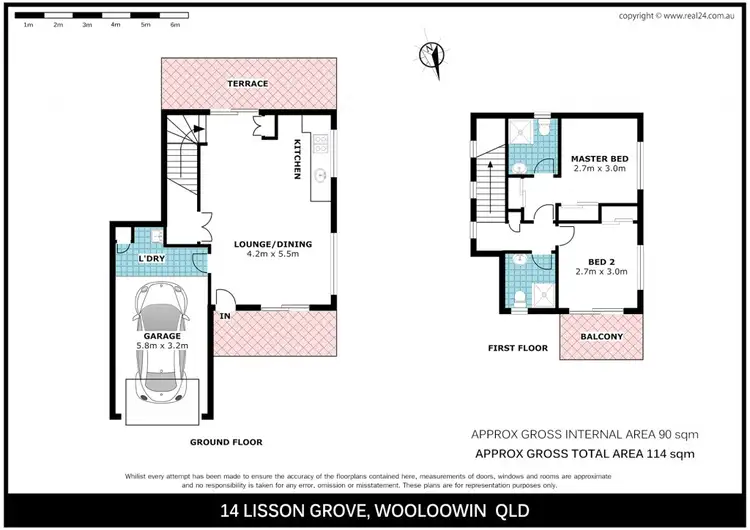 Floorplan of Homely townhouse listing, 14 Lisson Grove, Wooloowin QLD 4030