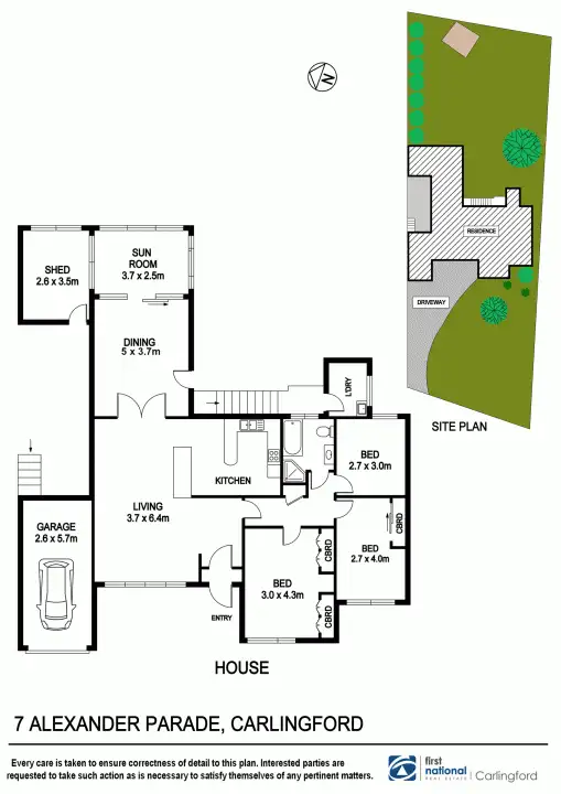 Floorplan of Homely house listing, 7 Alexander Parade, Carlingford NSW 2118