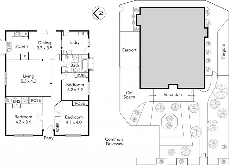 Floorplan of Homely house listing, 1/2 George Street, Reservoir VIC 3073