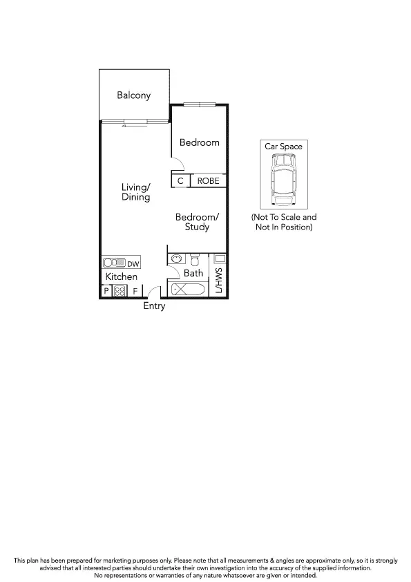 Floorplan of Homely apartment listing, A208/57 Bay Street, Port Melbourne VIC 3207