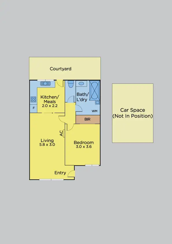 Floorplan of Homely unit listing, 3/32 Vernon Street, South Kingsville VIC 3015