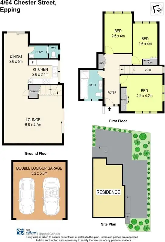 Floorplan of Homely townhouse listing, 4/64 Chester Street, Epping NSW 2121