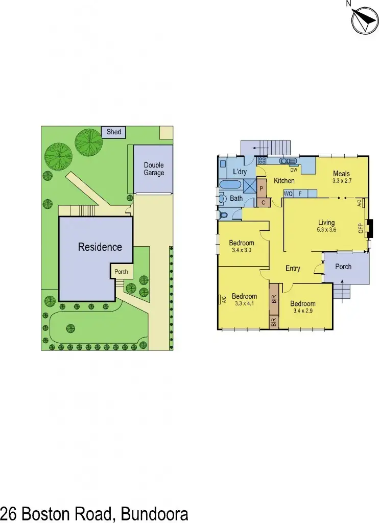 Floorplan of Homely house listing, 26 Boston Road, Bundoora VIC 3083