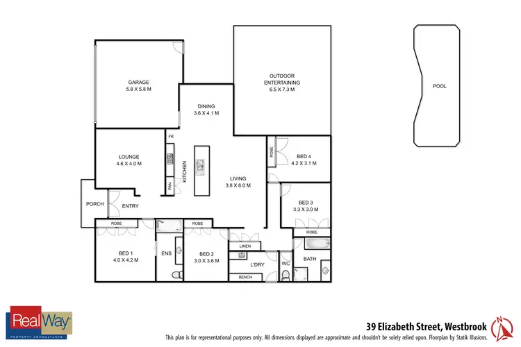 Floorplan of Homely house listing, 39 Elizabeth Street, Westbrook QLD 4350