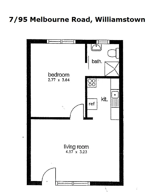 Floorplan of Homely apartment listing, 7/95 Melbourne Road, Williamstown VIC 3016