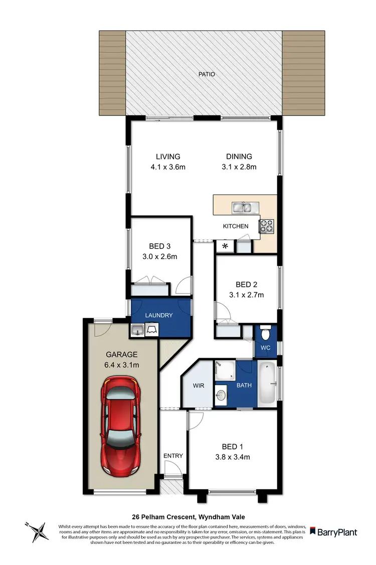 Floorplan of Homely house listing, 26 Pelham Crescent, Wyndham Vale VIC 3024