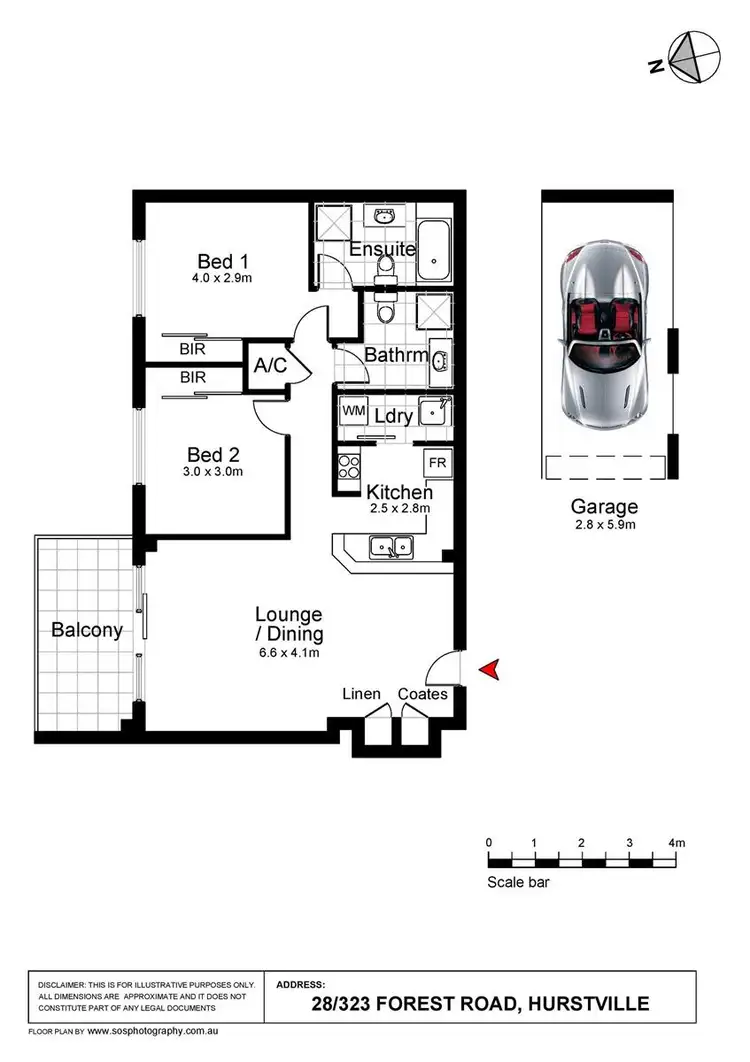 Floorplan of Homely apartment listing, 28/323 Forest Road, Hurstville NSW 2220