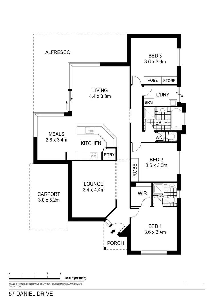 Floorplan of Homely house listing, 57 Daniel Drive, Golden Square VIC 3555