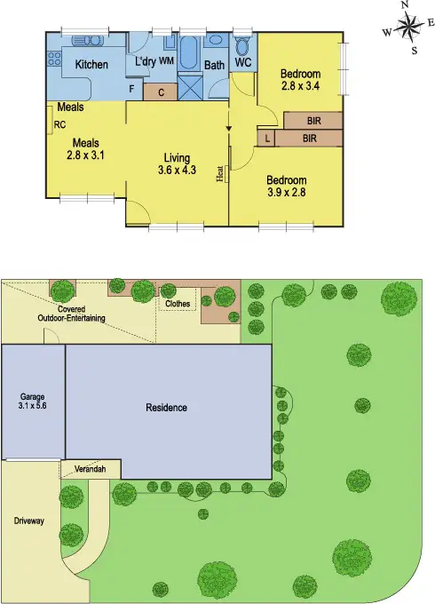 Floorplan of Homely unit listing, 1/8 Shelley Close, Grovedale VIC 3216