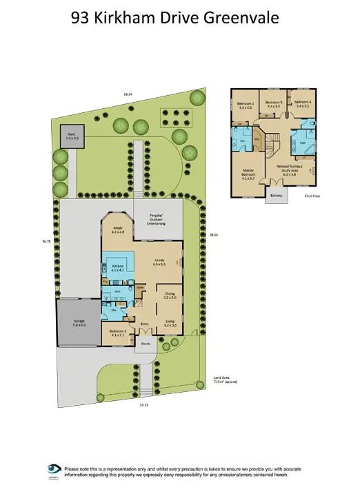 Floorplan of Homely house listing, 93 Kirkham Drive, Greenvale VIC 3059