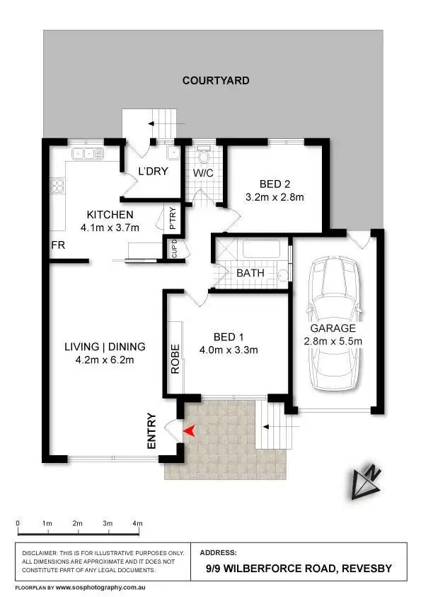 Floorplan of Homely villa listing, 9/9 Wilberforce Road, Revesby NSW 2212