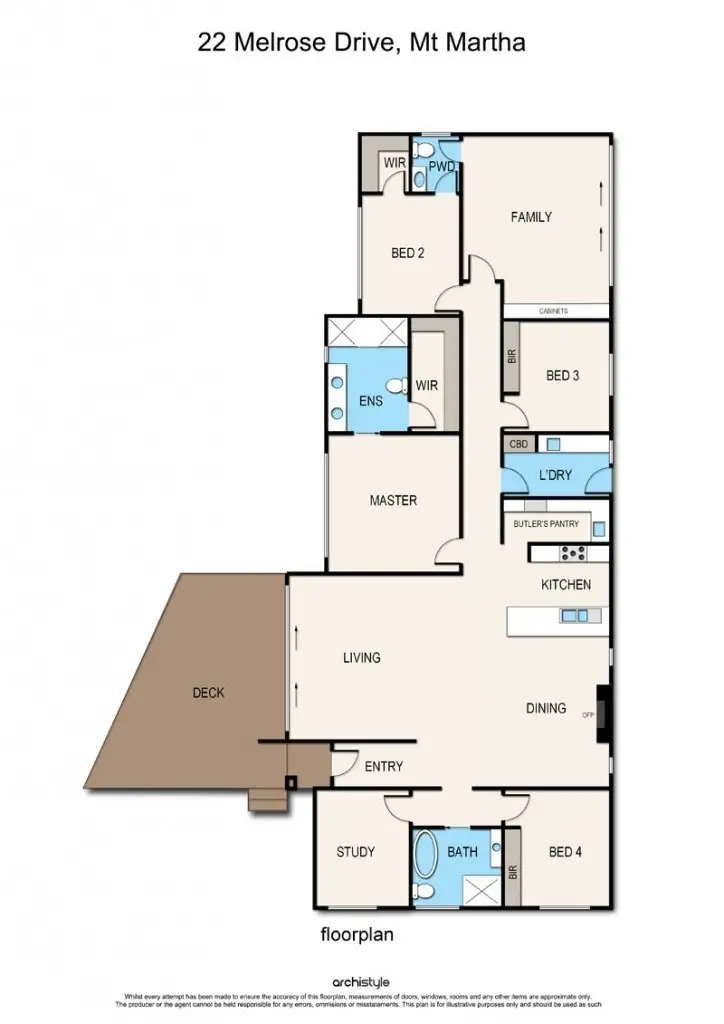 Floorplan of Homely house listing, 22 Melrose Drive, Mount Martha VIC 3934