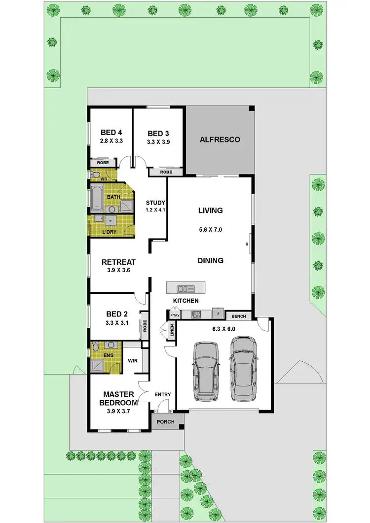 Floorplan of Homely house listing, 34 Threadneedle Street, Attwood VIC 3049