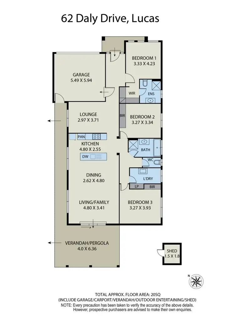 Floorplan of Homely house listing, 62 Daly Drive, Lucas VIC 3350