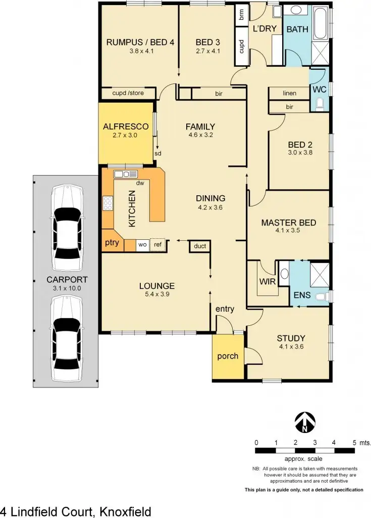 Floorplan of Homely house listing, 4 Lindfield Court, Knoxfield VIC 3180